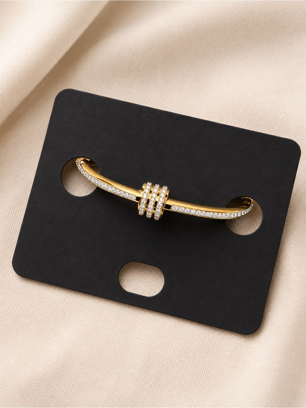 Gold Crystal Accent Knot Bracelet - Women Jewelry